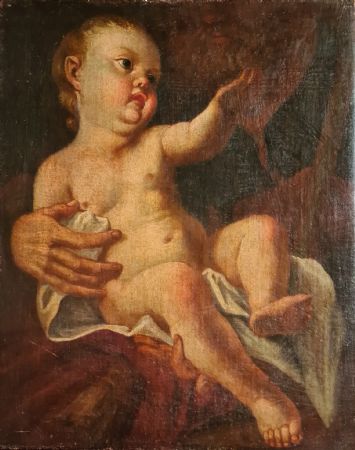 ECOLE EMILIENNE DU XVIIE SIECLE. SUIVANT DE L'ARTISTE ELISABETTA SIRANI.
    