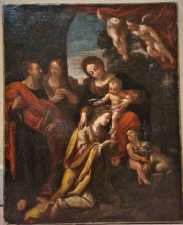 l’Incoronazione di Santa Caterina d’Alessandria con San Paolo, Santa Maddalena e San Giovannino. 