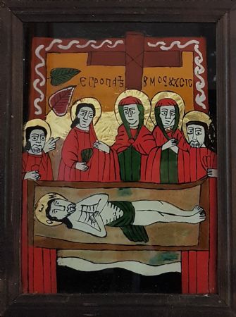 Lamentation du Christ mort - FIXÉ SOUS VERRE
    