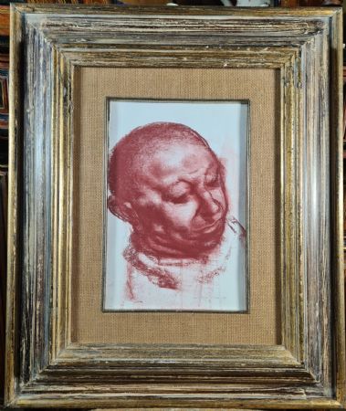 Pietro Annigoni,  “Volto”. Disegno a sanguigna.  