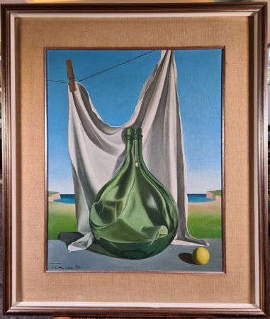 Taricco Michele (1927-2022). “Naturaleza muerta con botellón”.