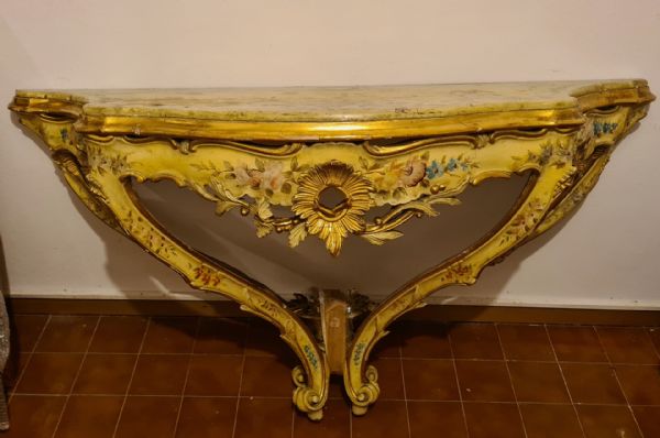 18th century Venetian lacquered and painted console