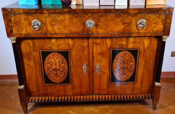 Secretary desk, with a drop-leaf door for extracting the writing surface.