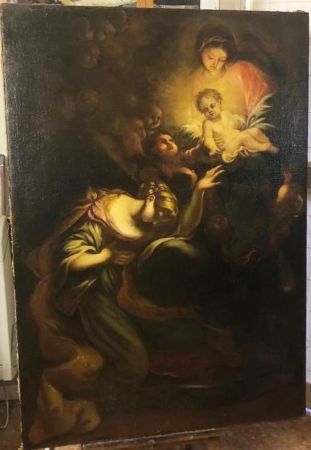 DOMENICO PIOLA (Genova, 1627 –1703). “MATRIMONIO MISTICO DI SANTA CATERINA “