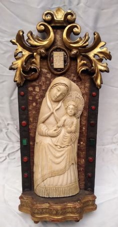 Madonna with child. Ivory.
    