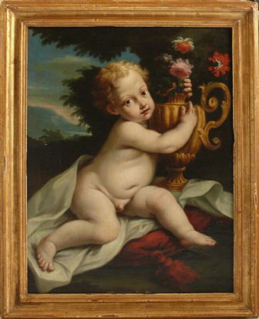 Ludovico Stern (1709-77). Putto with still life.
    